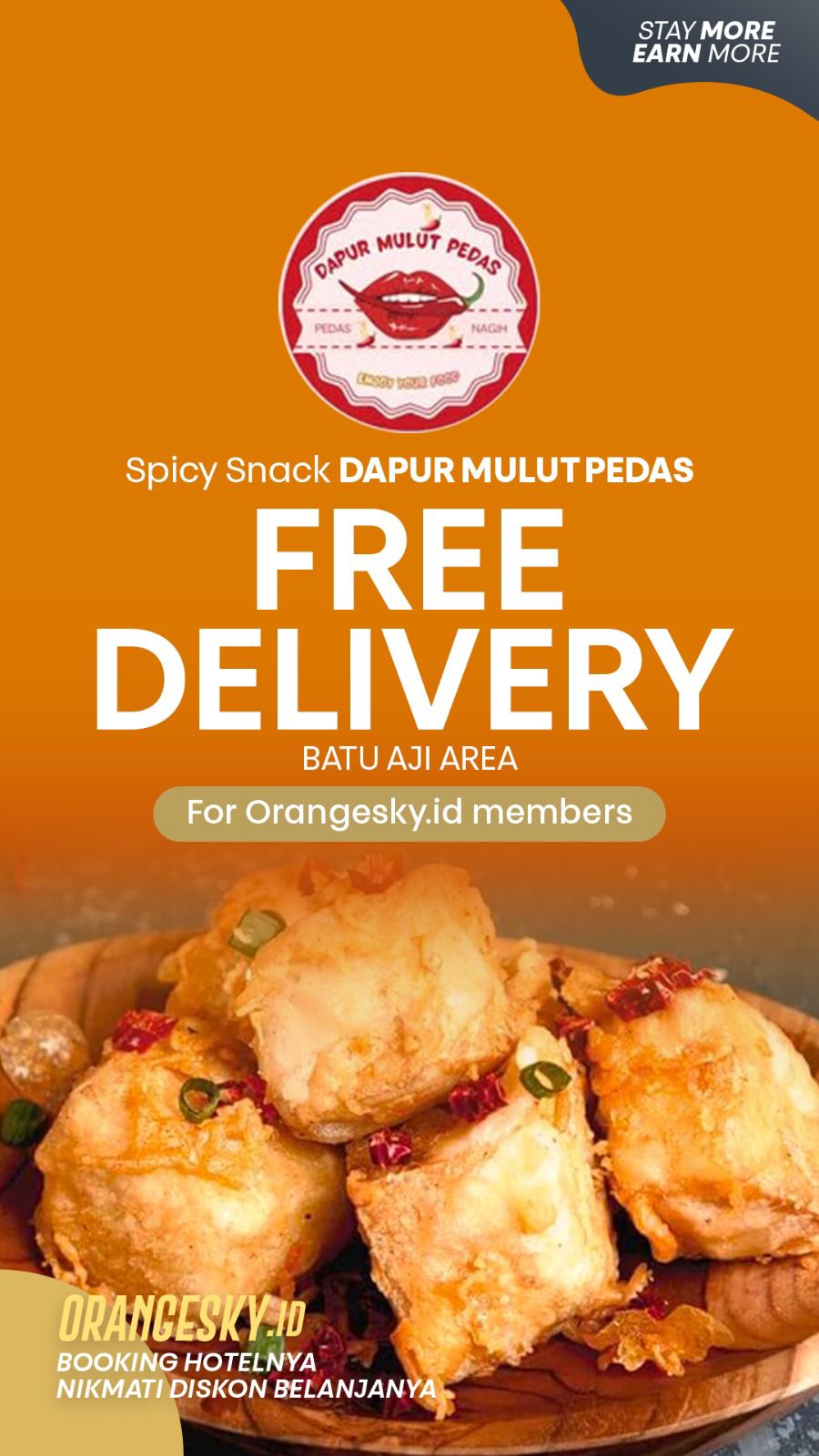 FREE DELIVERY  BATU AJI AREA FOR MEMBER ORANGESKY.ID